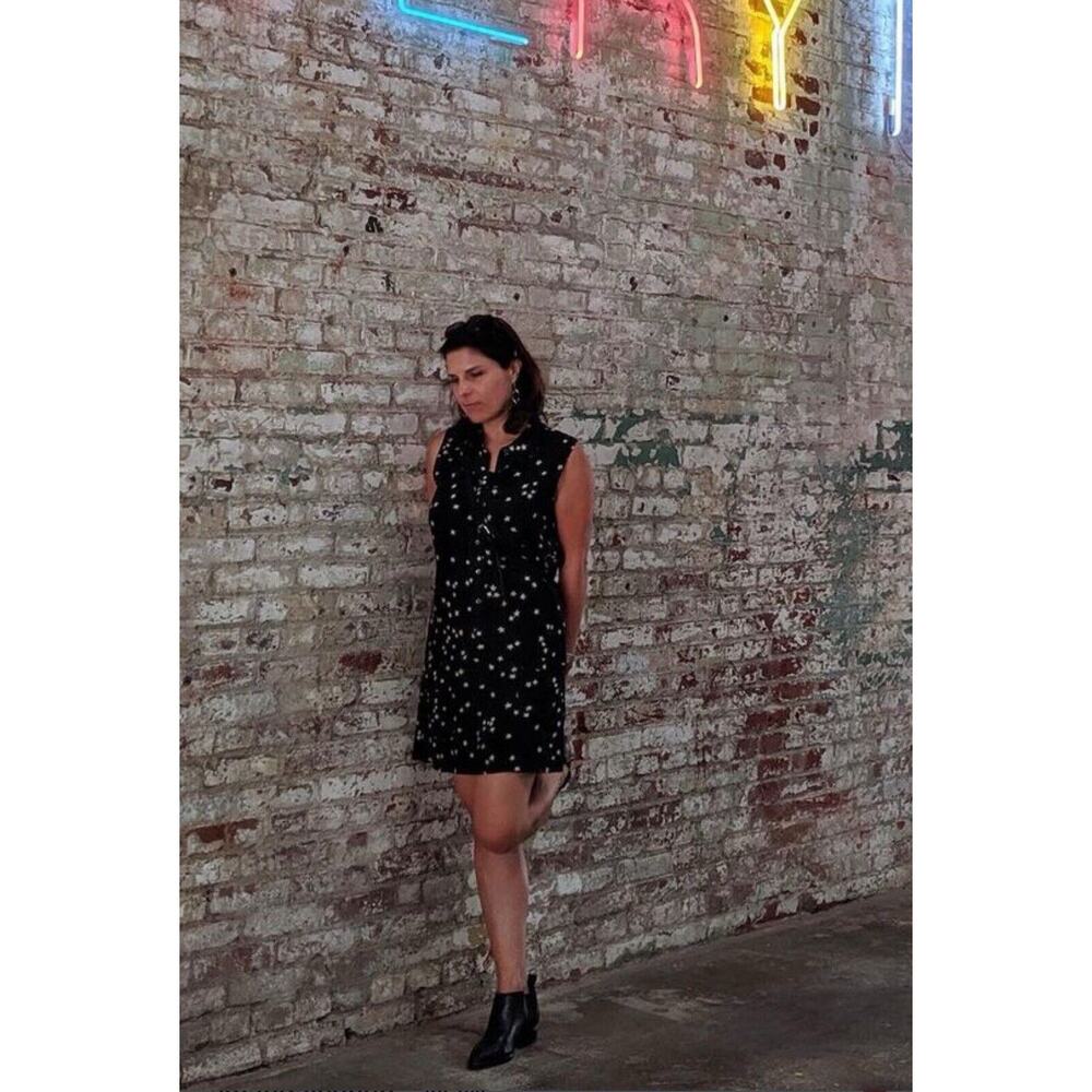✨ Equipment Starry Night Sleeveless Shirt Dress Stars ✨ Size Large